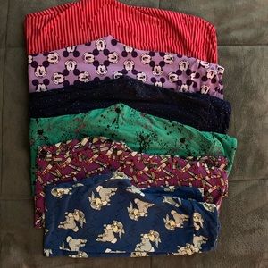 Lularoe bundle 6 EUC leggings!!! sz OS & kids M/L
